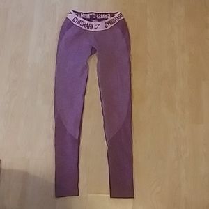 Gymshark Flex Leggings Beet Red Marled Small